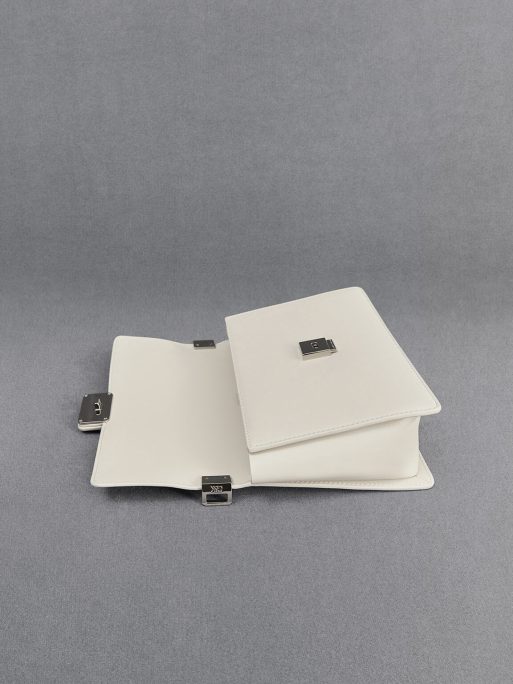 C&K Leather Shoulder Bag - White - Image 6