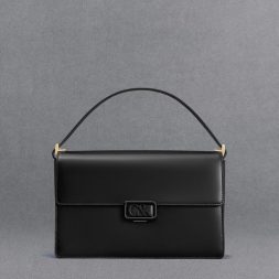 C&K Leather Shoulder Bag - Black