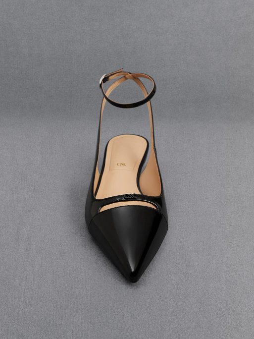 C&K Leather Kitten-Heel Pumps - Black Box - Image 5