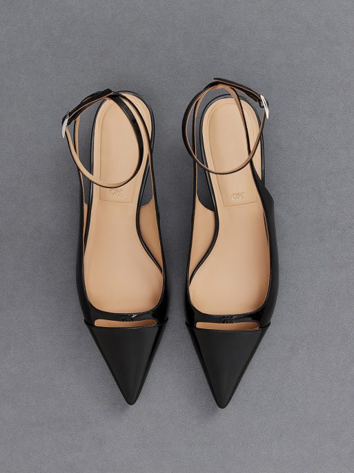 C&K Leather Kitten-Heel Pumps - Black Box - Image 6