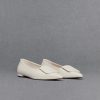 C&K Leather Pointed-Toe Flats - White - Image 3
