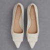 C&K Leather Pointed-Toe Flats - White - Image 6