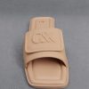 C&K Leather Slide Sandals - Nude - Image 5