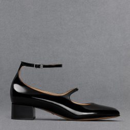 C&K Claire Leather Mary Jane Pumps - Black Box