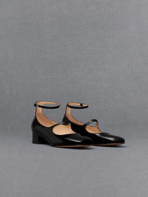 C&K Claire Leather Mary Jane Pumps - Black Box - Image 3