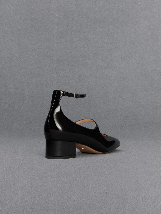 C&K Claire Leather Mary Jane Pumps - Black Box - Image 4