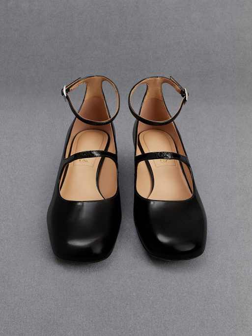 C&K Claire Leather Mary Jane Pumps - Black Box - Image 5