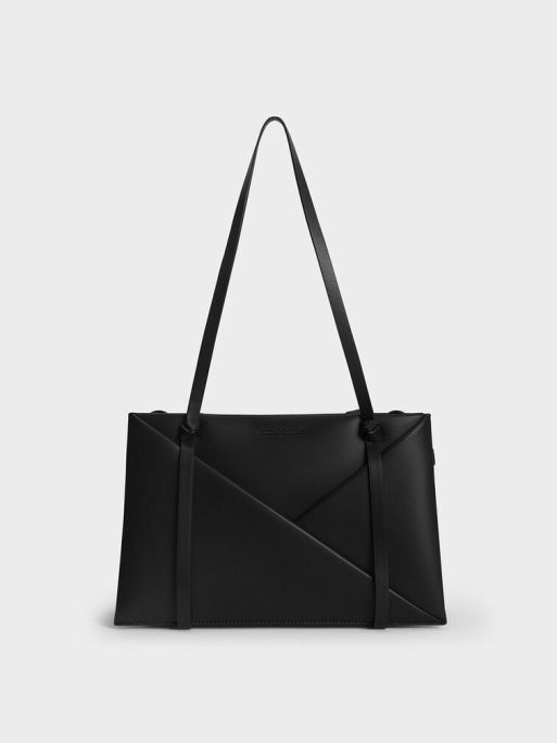C&K Midori Geometric Tote Bag - Noir