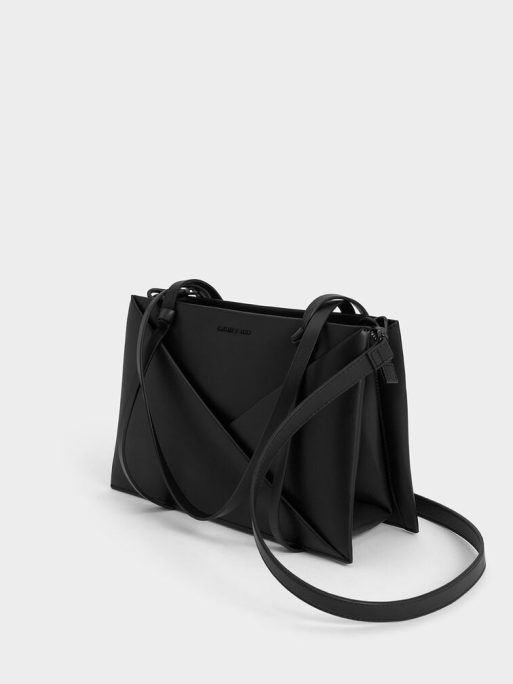 C&K Midori Geometric Tote Bag - Noir - Image 3