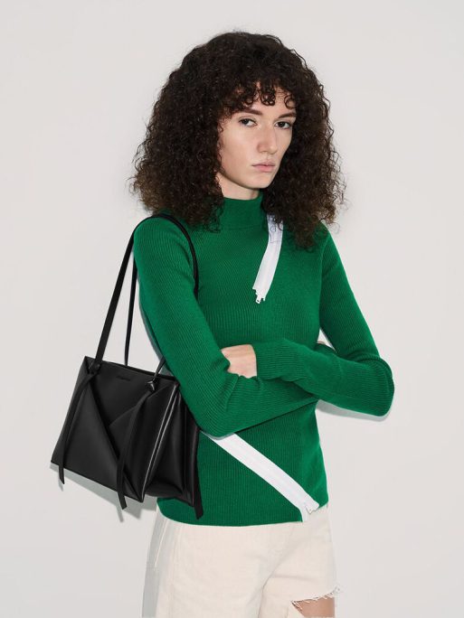 C&K Midori Geometric Tote Bag - Noir - Image 4