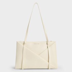 C&K Midori Geometric Tote Bag - Cream