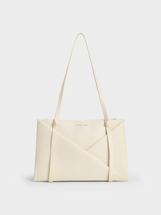 C&K Midori Geometric Tote Bag - Cream
