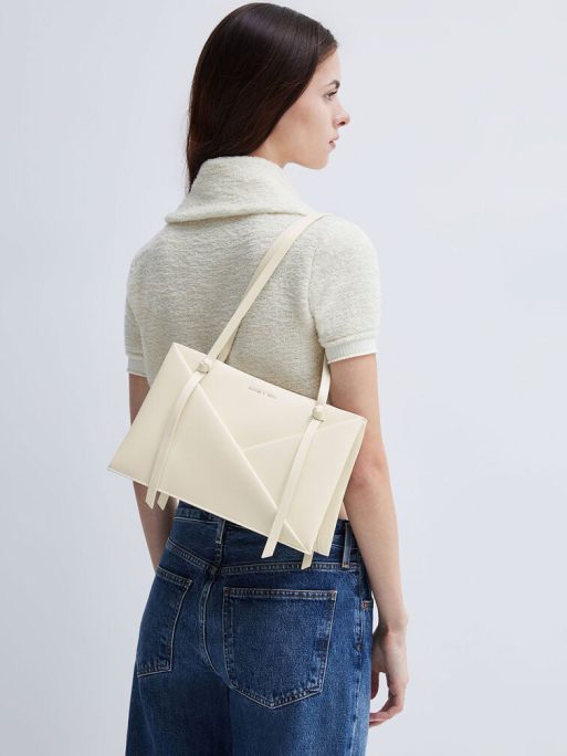 C&K Midori Geometric Tote Bag - Cream - Image 2