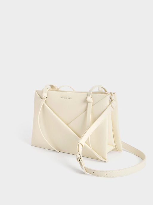 C&K Midori Geometric Tote Bag - Cream - Image 3