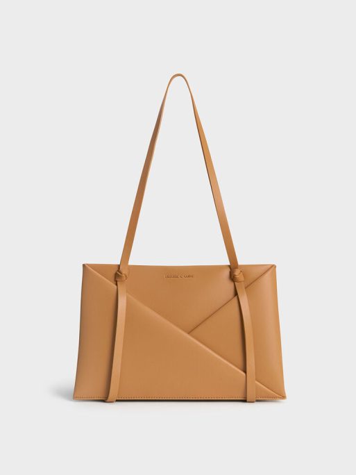 C&K Midori Geometric Tote Bag - Camel