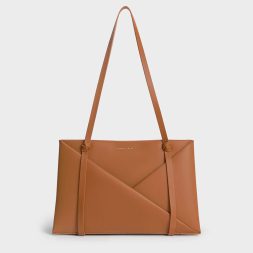 C&K Midori Geometric Tote Bag - Tan