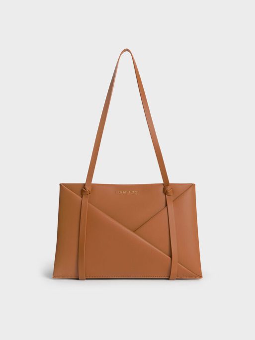 C&K Midori Geometric Tote Bag - Tan