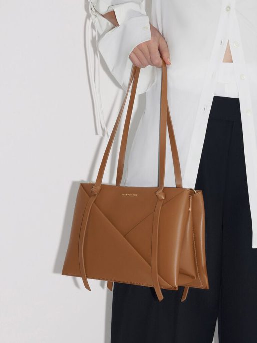 C&K Midori Geometric Tote Bag - Tan - Image 2