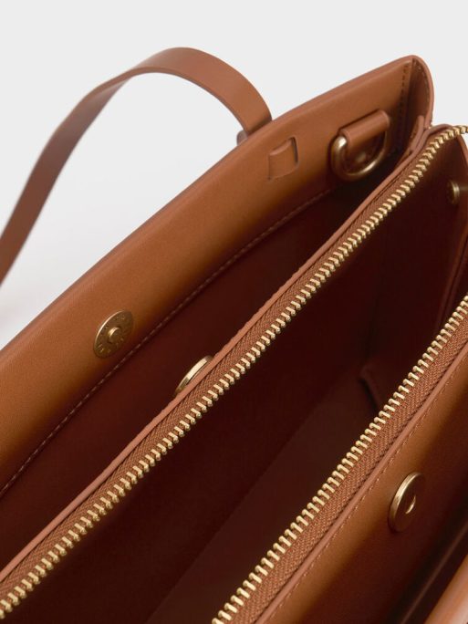 C&K Midori Geometric Tote Bag - Tan - Image 7