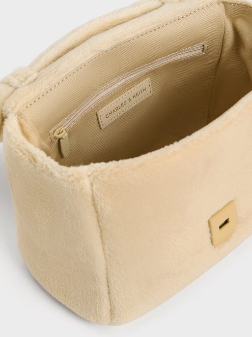 C&K Loey Textured Top Handle Bag - Beige - Image 8