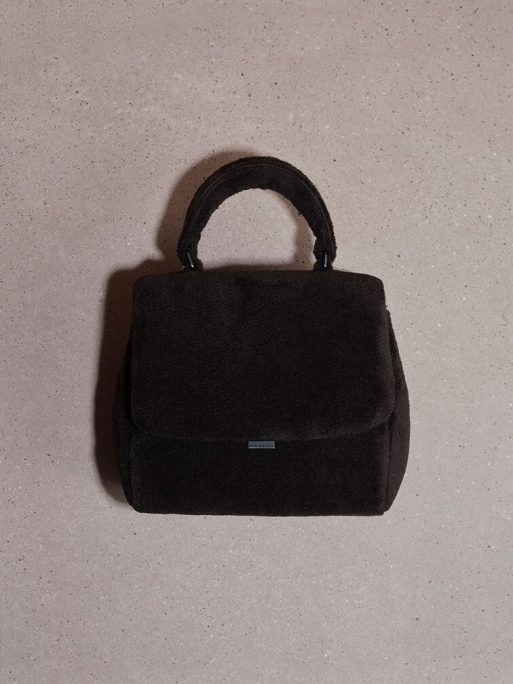 C&K Loey Textured Top Handle Bag - Jet Black - Image 9
