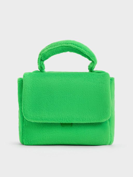 C&K Loey Textured Top Handle Bag - Green