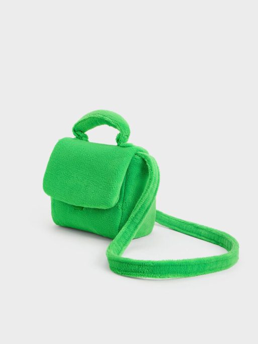 C&K Loey Textured Top Handle Bag - Green - Image 3