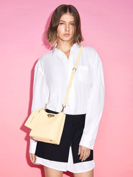 C&K Alcott Bucket Bag - Beige - Image 4