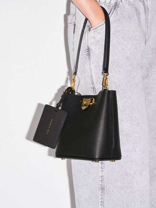 C&K Alcott Bucket Bag - Black - Image 3