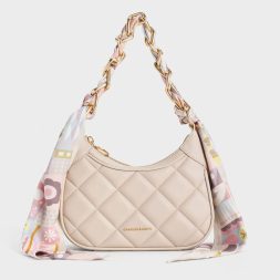 C&K Mini Alcott Scarf Handle Quilted Bag - Oat