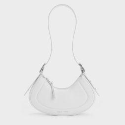 C&K Petra Curved Shoulder Bag - White