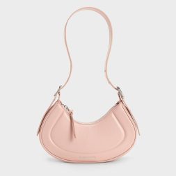 C&K Petra Curved Shoulder Bag - Pink