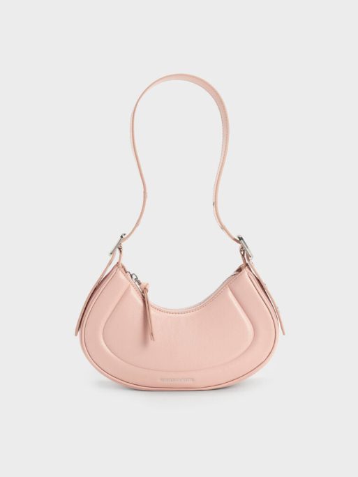 C&K Petra Curved Shoulder Bag - Pink