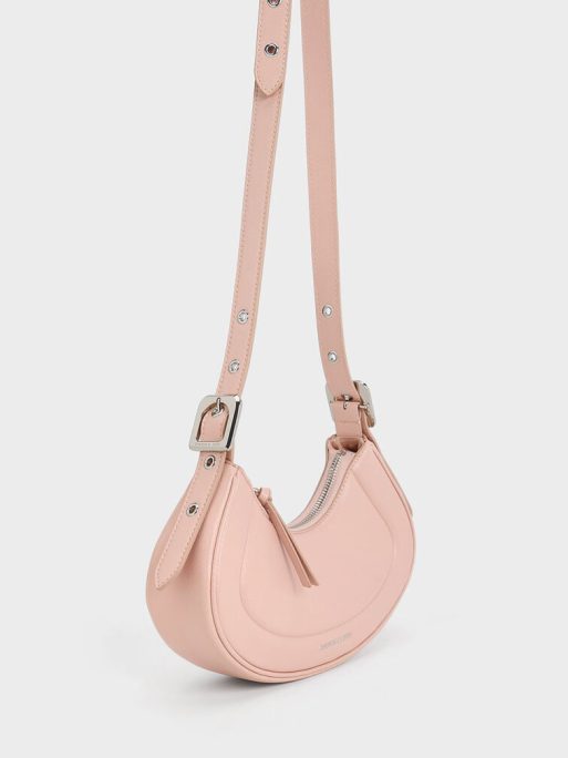 C&K Petra Curved Shoulder Bag - Pink - Image 3