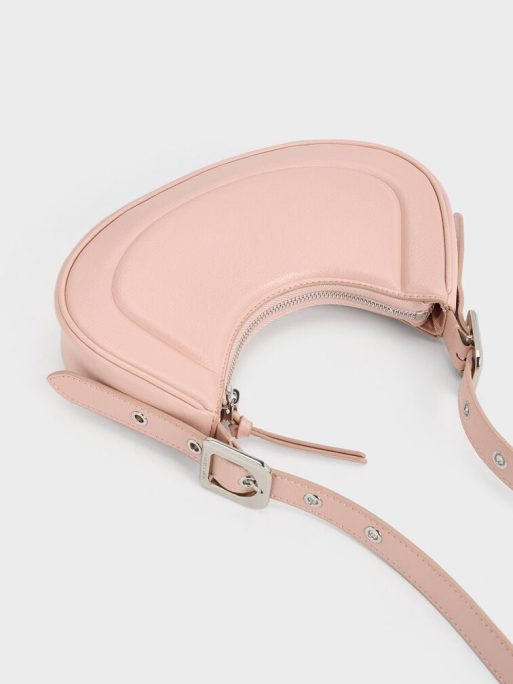 C&K Petra Curved Shoulder Bag - Pink - Image 5