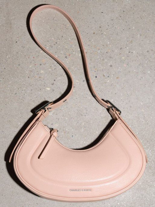 C&K Petra Curved Shoulder Bag - Pink - Image 9