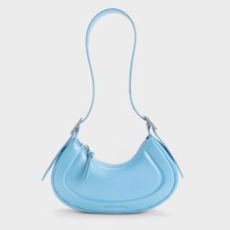 C&K Petra Curved Shoulder Bag - Blue