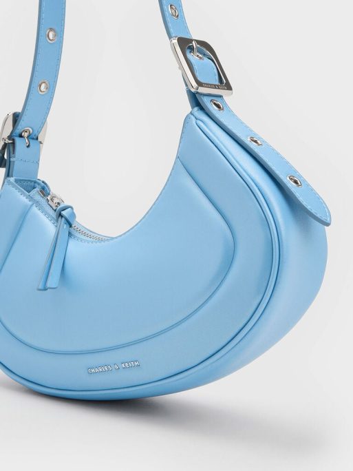 C&K Petra Curved Shoulder Bag - Blue - Image 5