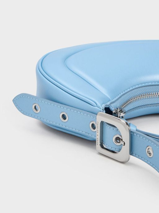 C&K Petra Curved Shoulder Bag - Blue - Image 7