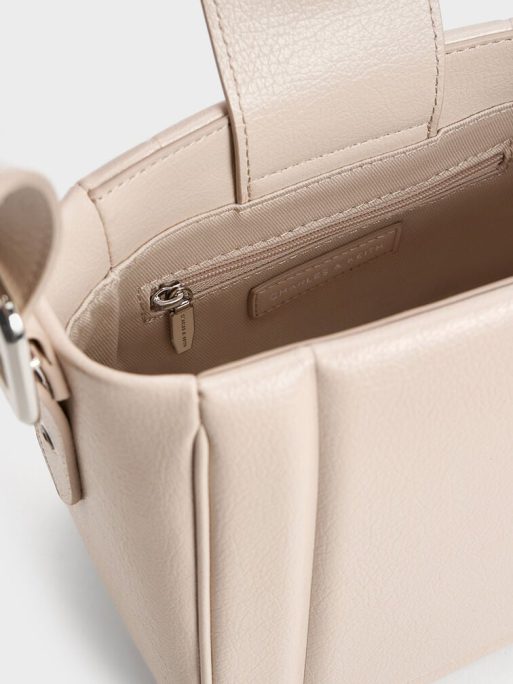 C&K Petra Boxy Bucket Bag - Oat - Image 7
