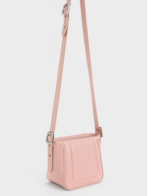 C&K Petra Boxy Bucket Bag - Pink - Image 3
