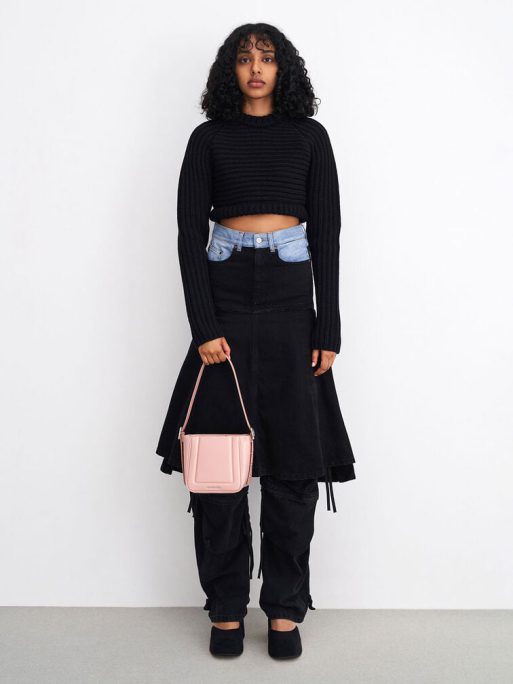 C&K Petra Boxy Bucket Bag - Pink - Image 4