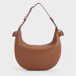 C&K Saskia Crescent Hobo Bag - Tan