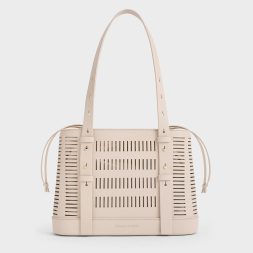 C&K Delphi Cut-Out Bucket Bag - Oat