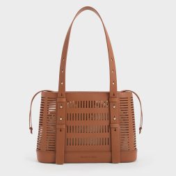 C&K Delphi Cut-Out Bucket Bag - Tan
