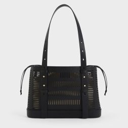 C&K Delphi Cut-Out Bucket Bag - Black