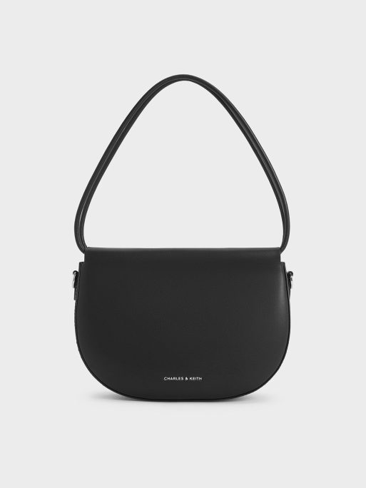 C&K Elora Curved Top Handle Bag - Noir