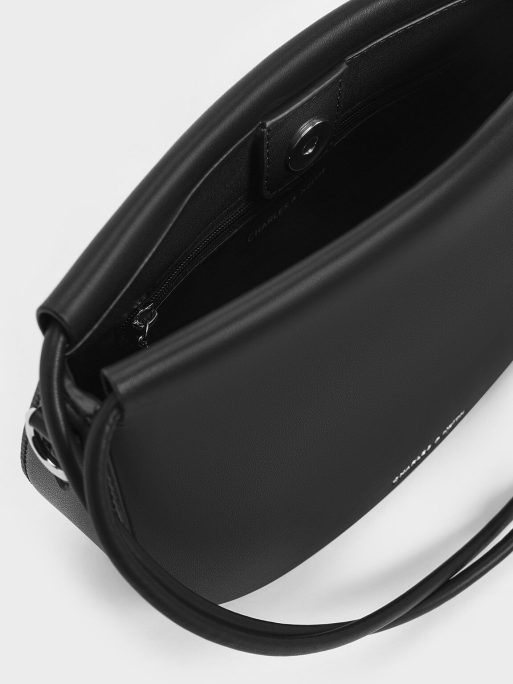 C&K Elora Curved Top Handle Bag - Noir - Image 5