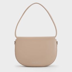C&K Elora Curved Top Handle Bag - Taupe