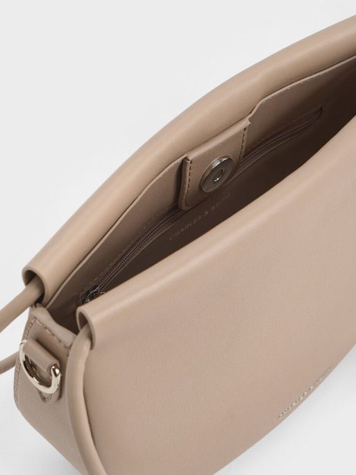 C&K Elora Curved Top Handle Bag - Taupe - Image 5